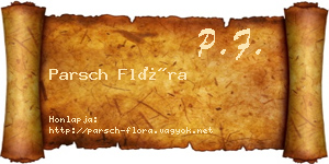 Parsch Flóra névjegykártya